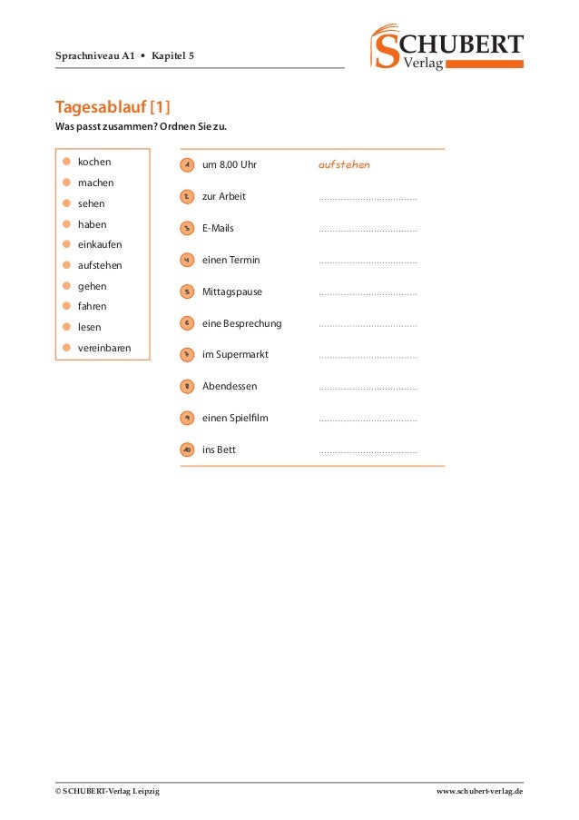 Schubert Verlag Online Aufgaben A1 A1 online aufgaben