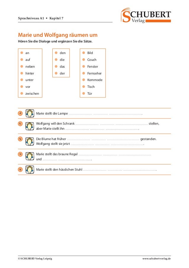 Schubert Verlag Online Aufgaben A1 A1 online aufgaben