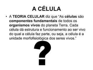 A1 origem-organização-celular | PPTX