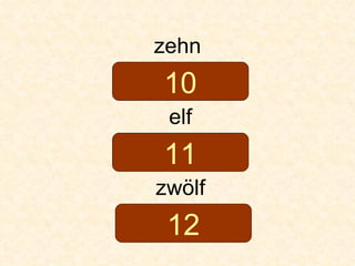 zehn elf zwölf 10 11 12 