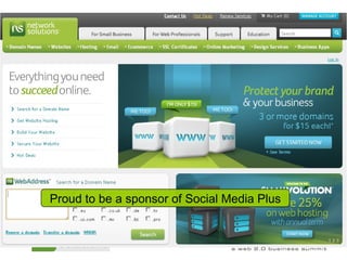 Proud to be a sponsor of Social Media Plus 