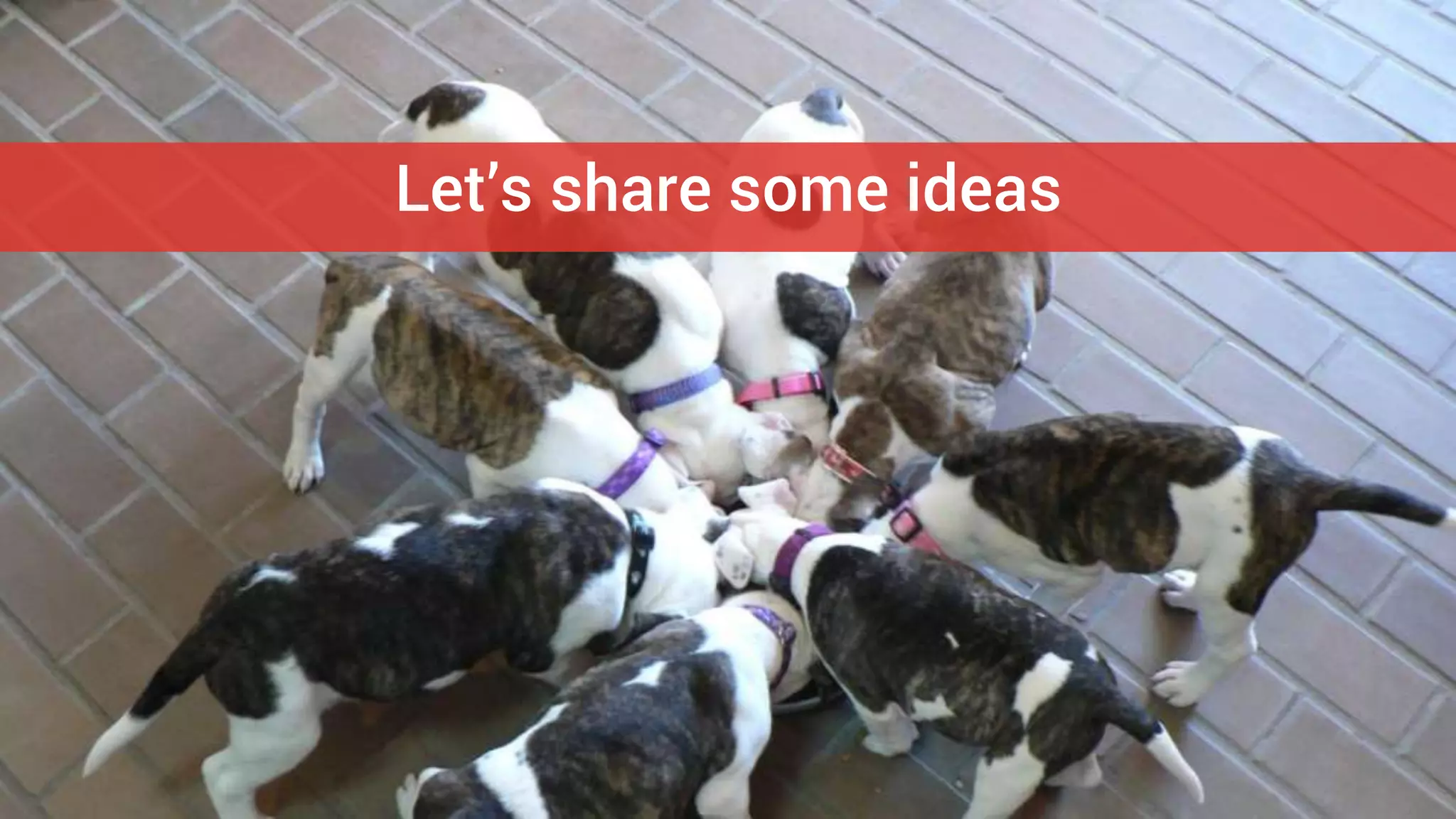 Let’s share some ideas
 