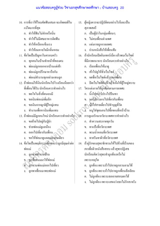 10. ก F ˆ ก 15. F F ˈ
F ก
ก. F ˆ F ก ก. ˈ F ก F
. F F ˆ . F F
. F ก . F ก กก
. F ก . F F ˆ
11. F ˈ ˆ 16. F ก ʽ F F F
ก. ก F F ก F
. F F ก ก ก F F F ก. ก F
. F F ก ก ก . F F F
. F F ก F ก . F F ก
12. F F F F ก F ก F . ʽ F F F F F F
F ก F 17. F ก F ก F ก
ก. ก. Fก ʾ
. F F ก . ก Fก ก ก
. ก F F . F F
. . F F F
13. F F F ก F ก F 18. ก ก F
ก. F Fก ˁ F ก. ก
. F F F F . ˂
. ก ก .
. F F .
14. F ˈ ก F ก F F 19. F F ก ก F F F
F F F
ก. ก F F ก F ก F F
. ก F F F
. ก F F ก ก. ก F F ก F
. ก F F . ก F F ก F
. F ก F ก F
. F ก F F F ก
แนวข้อสอบครูผู้ช่วย วิชาเอกสุขศึกษาพลศึกษา ; บ้านสอบครู 20
 
