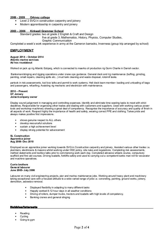 Graham thomson CV 2015