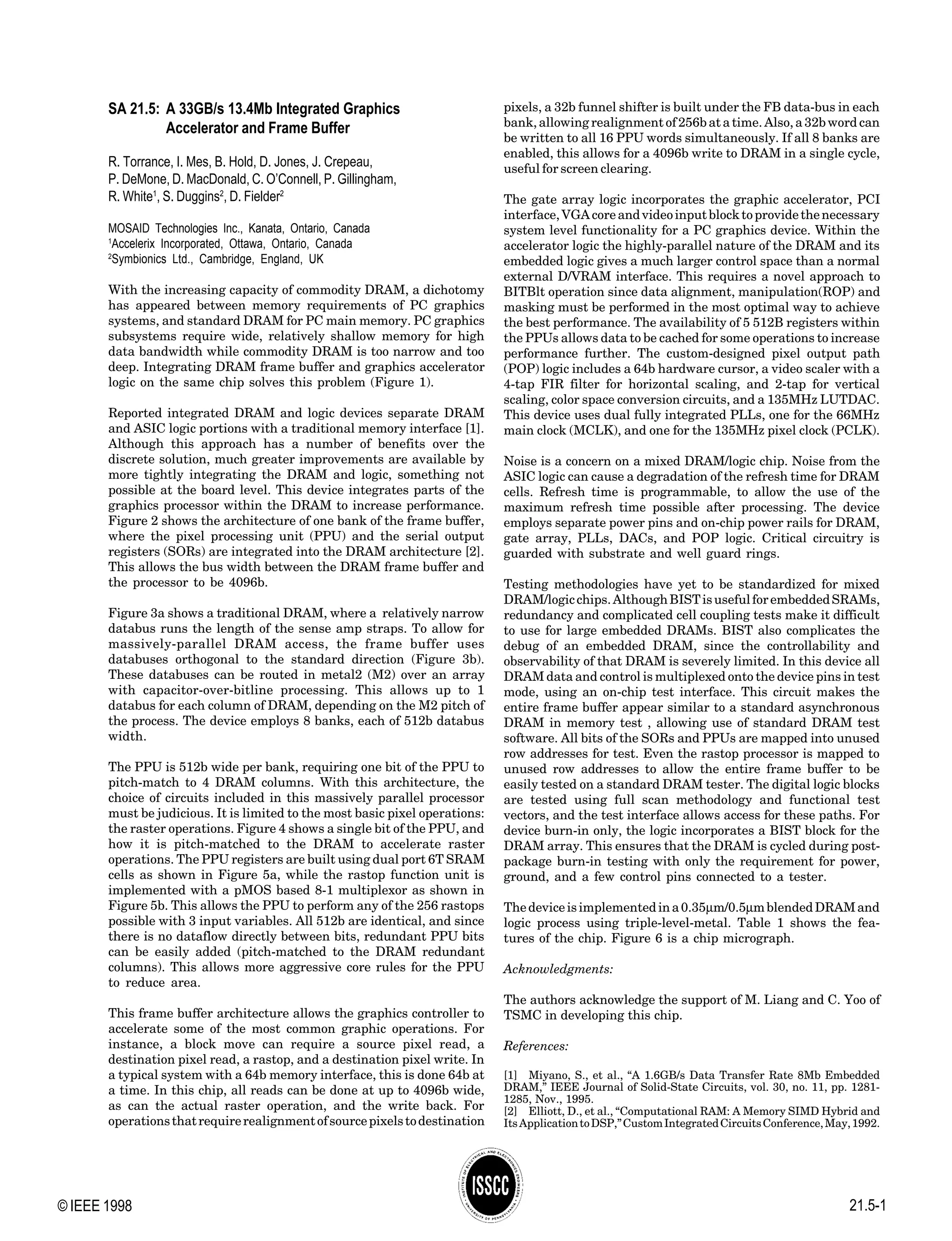 Accelerix ISSCC 1998 Paper PDF