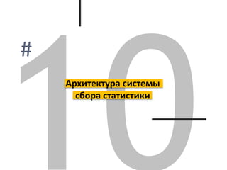 Архитектура системы
сбора статистики
 