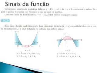 Funções Quadráticas - Gráficos e elementos.