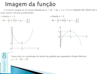 Funções Quadráticas - Gráficos e elementos.