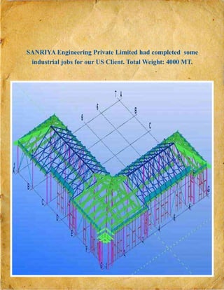 SANRIYA Engineering Private Limited had completed some
industrial jobs for our US Client. Total Weight: 4000 MT.
 