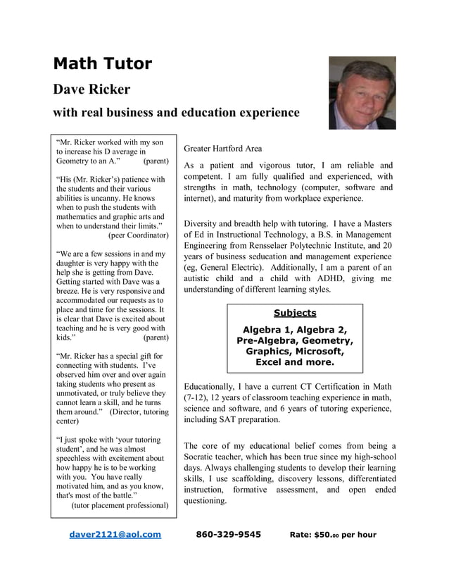 Math Tutor Program