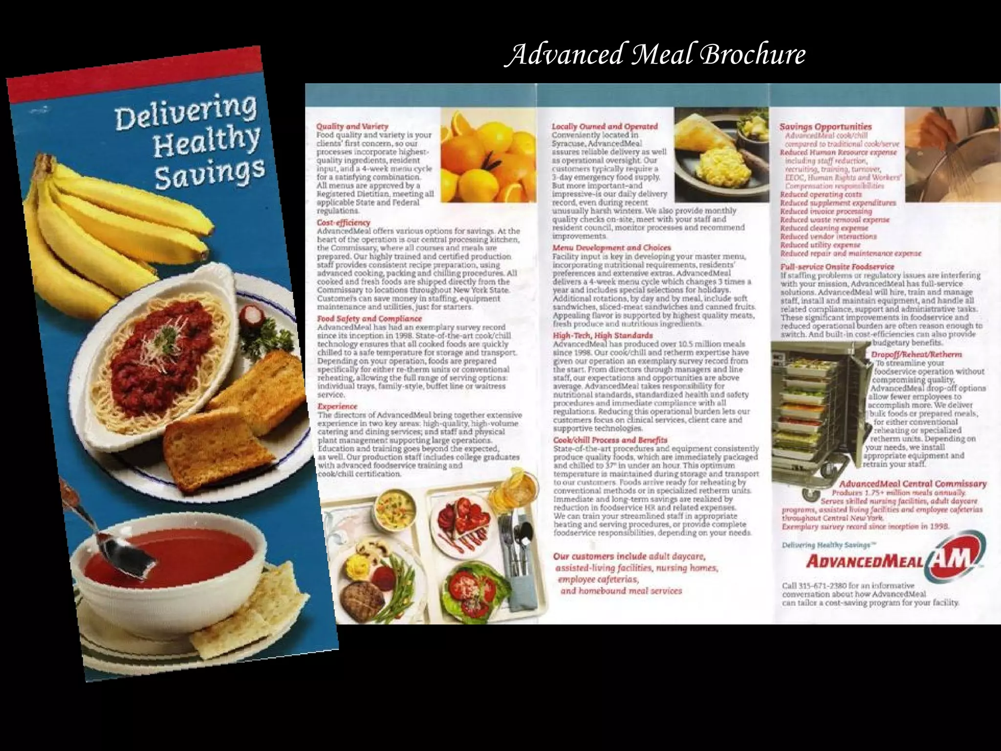 Advanced Meal Brochure
 