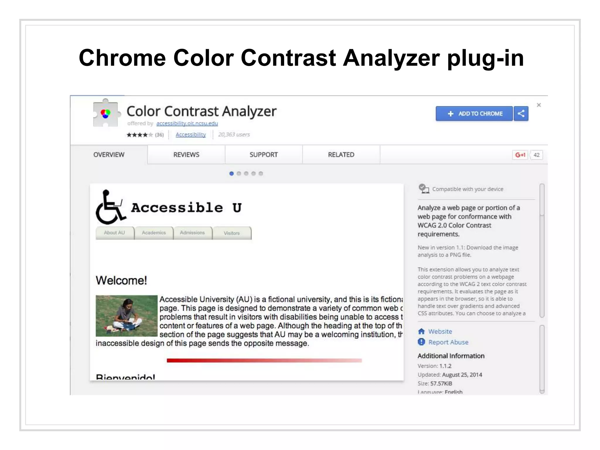 Chrome Color Contrast Analyzer plug-in
 