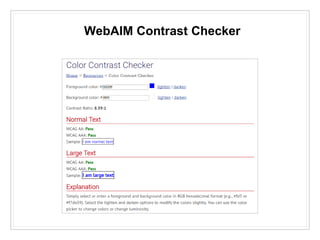 WebAIM Contrast Checker
 