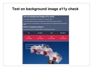 Text on background image a11y check
 