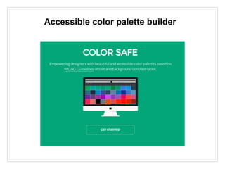 Accessible color palette builder
 