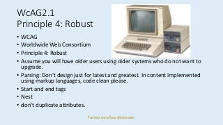 A11ytoConf talk: Assistive technology instruction, UX and Aging: What Web Devs need to know