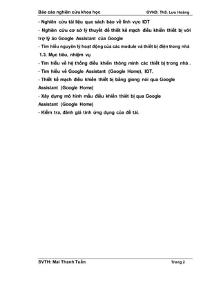 Svth Module Điều khiển thiết bị bằng giọng nói qua Google Asstiant (Google Home) | DOC