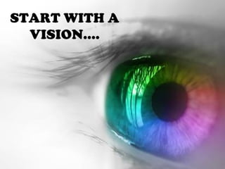 START WITH A
VISION….
 