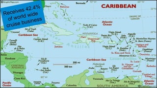 Receives 42.4%
of world wide
cruise business
 