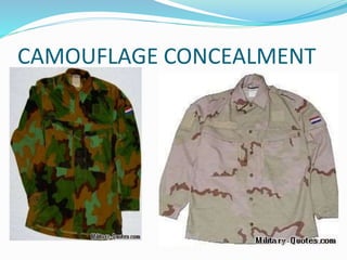 CAMOUFLAGE CONCEALMENT
 