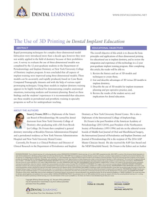 The use of 3D printing in dental implant education | PDF