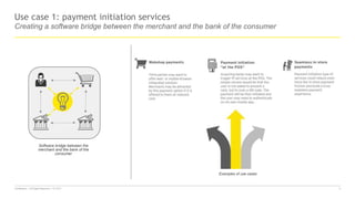 Confidential — All Rights Reserved — EY 2017 5
Examples of use cases
Creating a software bridge between the merchant and t...