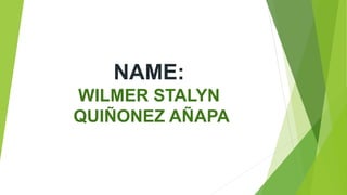 NAME:
WILMER STALYN
QUIÑONEZ AÑAPA
 