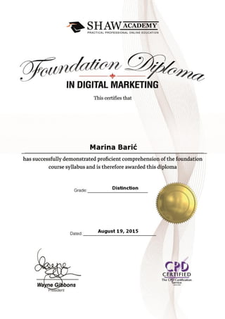 Diploma Digital Marketing