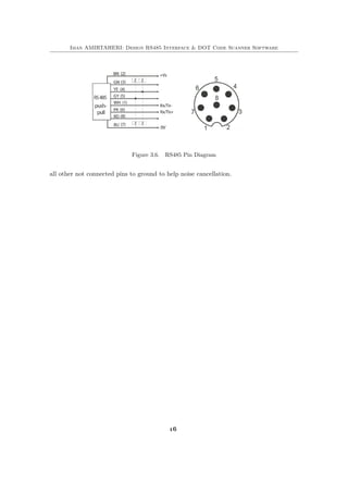 Iman AMIRTAHERI: Design RS485 Interface & DOT Code Scanner Software
Figure 3.6. RS485 Pin Diagram
all other not connected pins to ground to help noise cancellation.
16
 