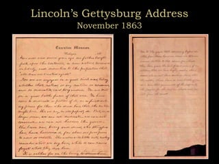 Lincoln’s Gettysburg Address
November 1863
 