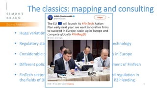 5
The classics: mapping and consulting
 Huge variation in the regulatory status
 Regulatory status does not appear to co...