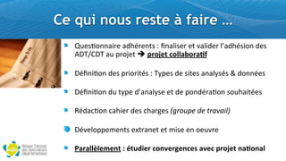 Ce qui nous reste à faire …
   H&"#'%//3,+"$3)8.+"/0#$1$U/3(,#"+$"0$53(,)"+$(K3)8.#,%/$)"#$
   <!2=>!2$3&$7+%J"0$!$$,0D"(#-011%70,%2E

   !.U/,'%/$)"#$7+,%+,0.#$1$2G7"#$)"$#,0"#$3/3(G#.#$W$)%//."#

   !.U/,'%/$)&$0G7"$)K3/3(G#"$"0$)"$7%/).+3'%/$#%&83,0."#

   N.)3A'%/$A38,"+$)"#$A83+4"#$I0/+6<&'2&',/"=")%J

   !.5"(%77"*"/0#$"E0+3/"0$"0$*,#"$"/$%"&5+"

   F%,%11G1"<"!(#H#'()*+",#-0!/",:"!-"&#%/"-#$,0D"(#!%20!%1#
 