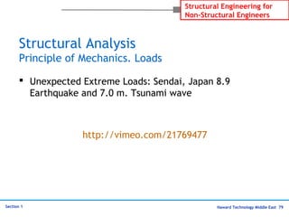 Haward Technology Middle East 79
Structural Engineering for
Non-Structural Engineers
Section 1
Structural Analysis
Principle of Mechanics. Loads
 Unexpected Extreme Loads: Sendai, Japan 8.9
Earthquake and 7.0 m. Tsunami wave
http://vimeo.com/21769477
 