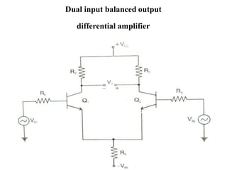 9
Dual input balanced output
differential amplifier
 