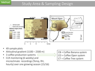 Characterisation of microclimatic indicators in coffee production systems under varying biophysical contexts and its relation to fungal coffee diseases