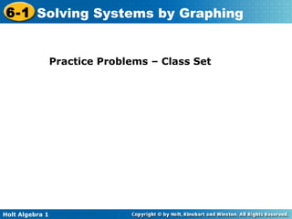 Practice Problems – Class Set 