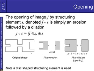 morphological tecnquies in image processing | PPT