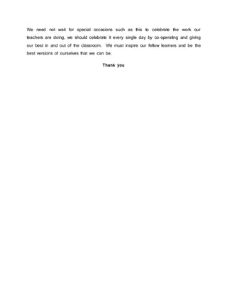 Teachers Day Speech | DOCX