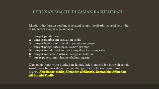Pembangunan Mapan Dalam Islam Pebangunan Sosial Masjid