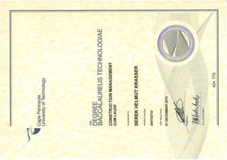 BTECH Certificate