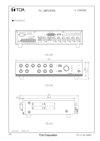 A-1706 PA Amplifier | PDF