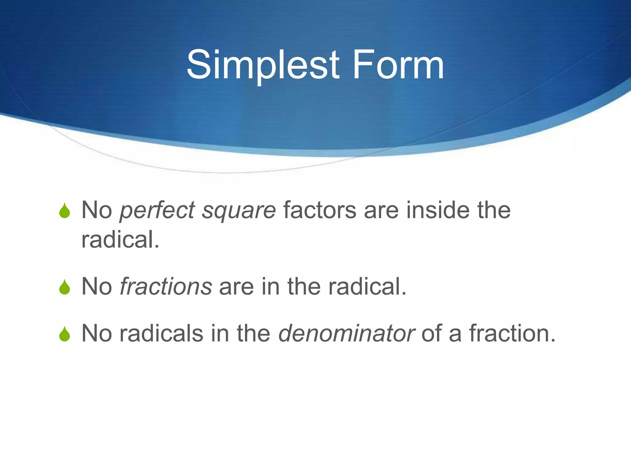 A19-2 simplifying radicals | PPTX
