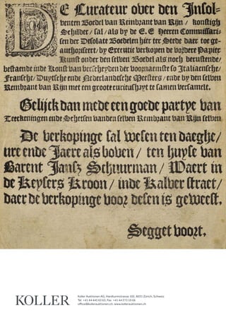 Lot 196
Koller Auktionen AG, Hardturmstrasse 102, 8031 Zürich, Schweiz
Tel +41 44 445 63 63, Fax +41 44 273 19 66 
office@kollerauktionen.ch, www.kollerauktionen.ch
 