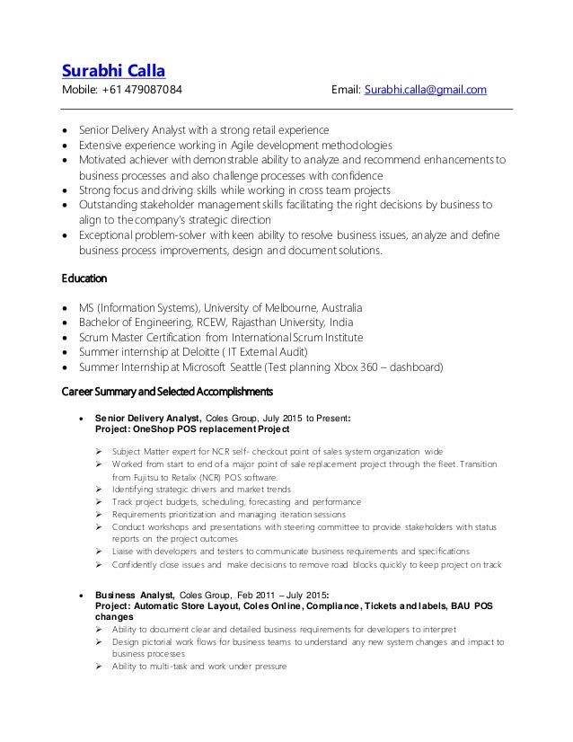 coles online resume twnctry