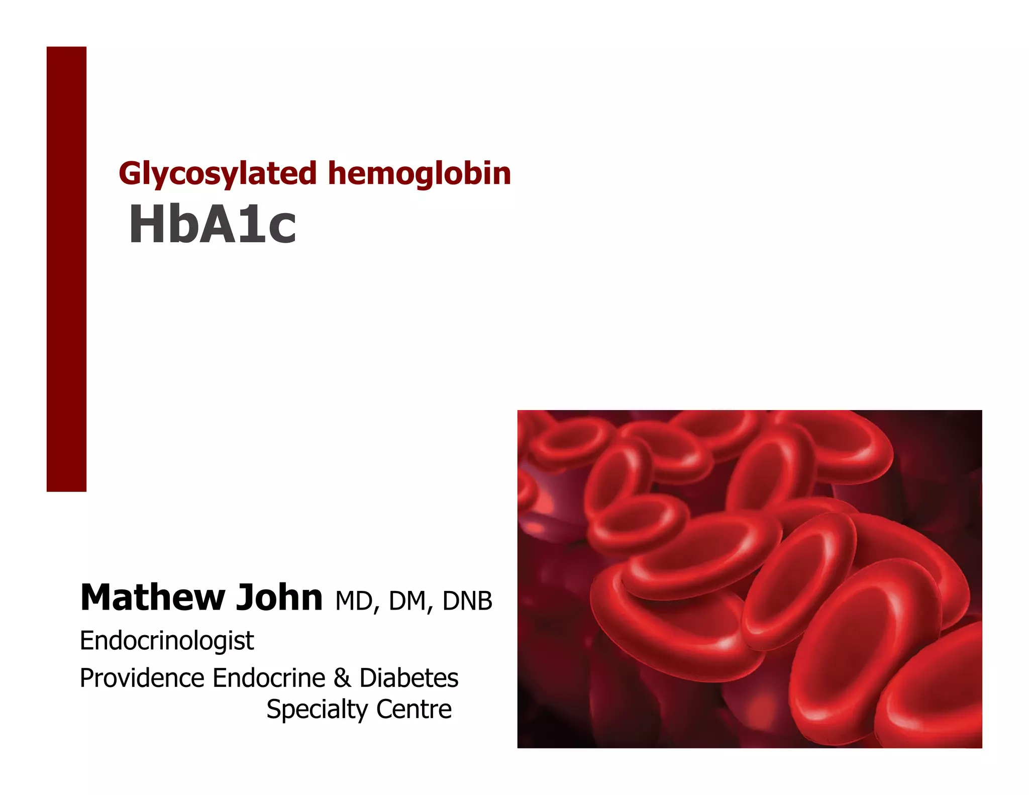 HbA1c : glycosylated hemoglobin | PDF
