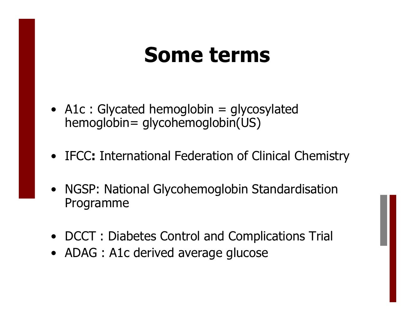HbA1c glycosylated hemoglobin