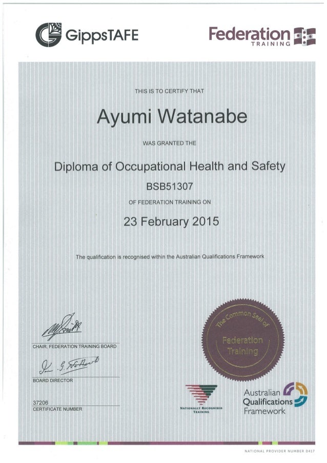 Diploma Of Occupational Health And Safety Certificate diploma-of-occupational-health-and-safety-certificate