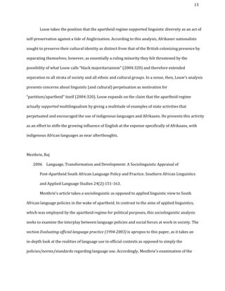 SA language policy history | PDF