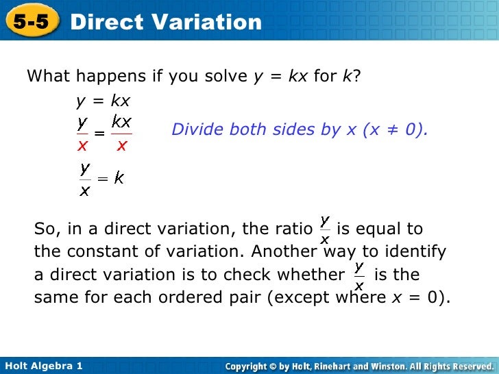 Chapter 5 Direct Variation chapter-5-direct-variation