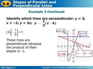 Parallel And Perpendicular Lines Examples
